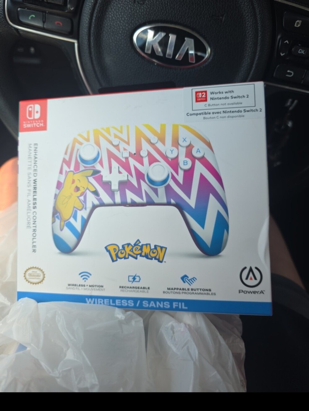 Pokémon Pikachu Wireless Controller for Nintendo Switch - White/Purple/Blue